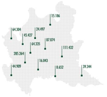 Cartina Lombardia